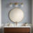 Luster Three Lights Vanity Armed Sconce Clear Glass Satin Brass Metal