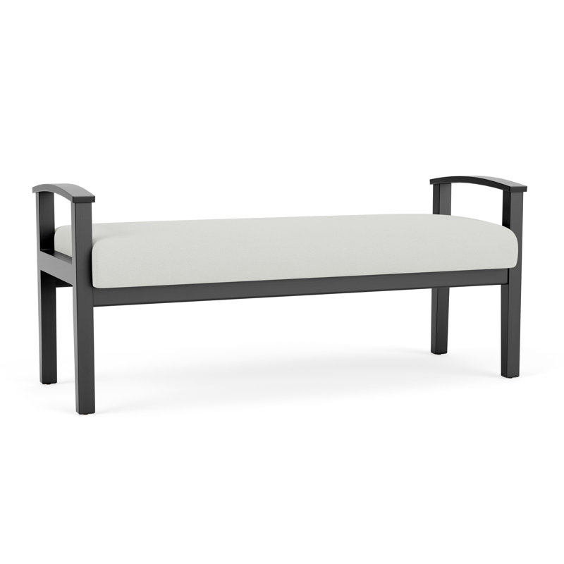 Banc en bois massif Amherst, Noir, Ombre portes ouvertes