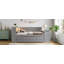 Lit de jour double avec tablettes de rangement, tiroirs, lit gigogne, station de charge, éclairage à DEL, bureau et armoire-801870120