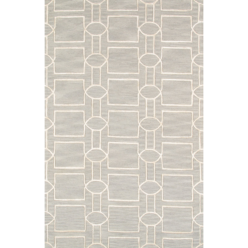 Hand Tufted Viscose Geometric Indoor Rug
