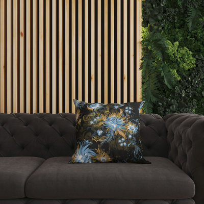 Coussin décoratif intérieur / extérieur à motif floral Delightful Wildflowers