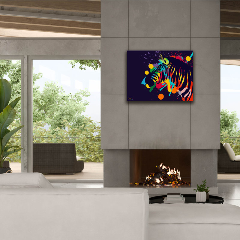 'Zebra' by Mark Ashkenazi Canvas Wall Art, 26" H x 34" W x 1.5" D