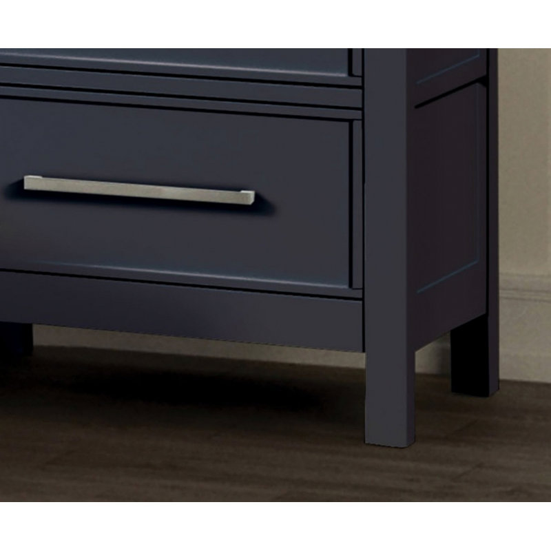 Commode en bois de style campagnard avec tiroirs, Bleu / brun foncé