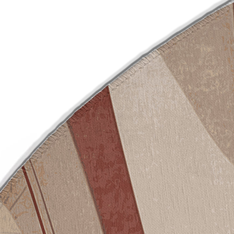 Tapis intérieur et extérieur Gilded Ripple, Rond 5 pi