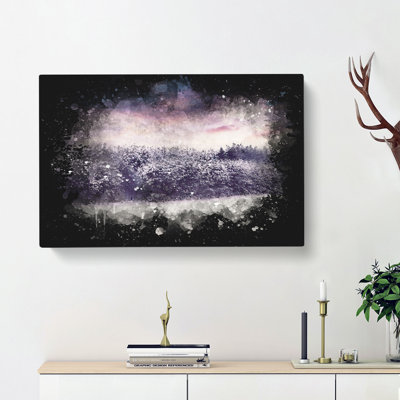 Purple Sky At Winter - Wrapped Canvas