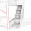 Lit superposé Willowcrest Kids House avec rangement en escalier pour dormir et jouer-134060246