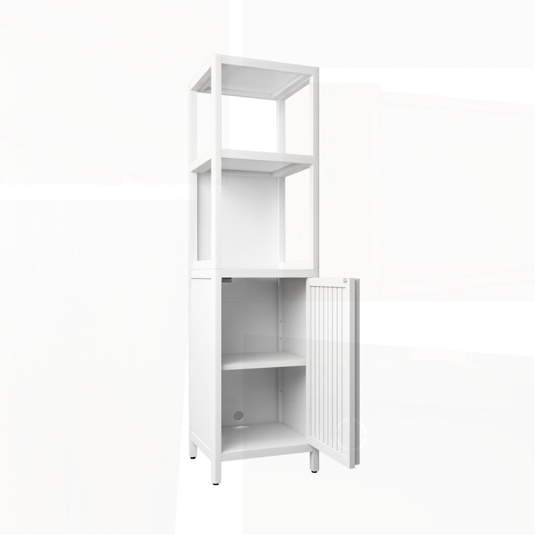 52-foot-tall Bamboo Linen Tower Storage Cabinet, Perfect for Space-Saving and Multi-Functional Use in Bathrooms and Living Areas