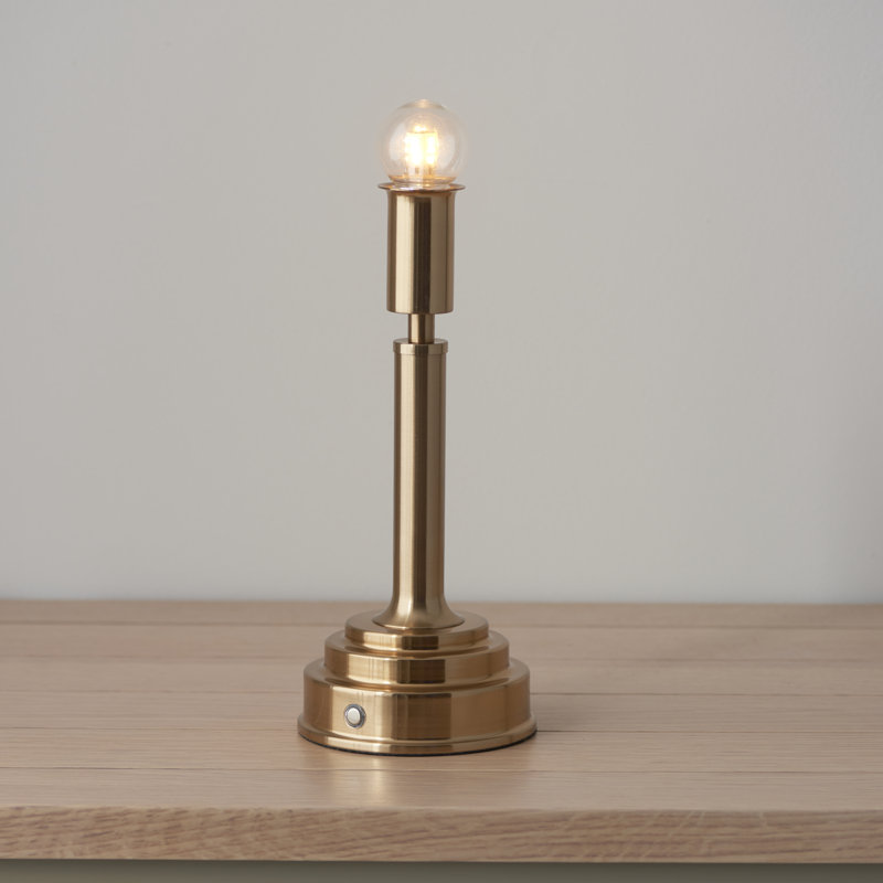 Upton Rechargeable Metal Table Lamp, Pearl Grey
