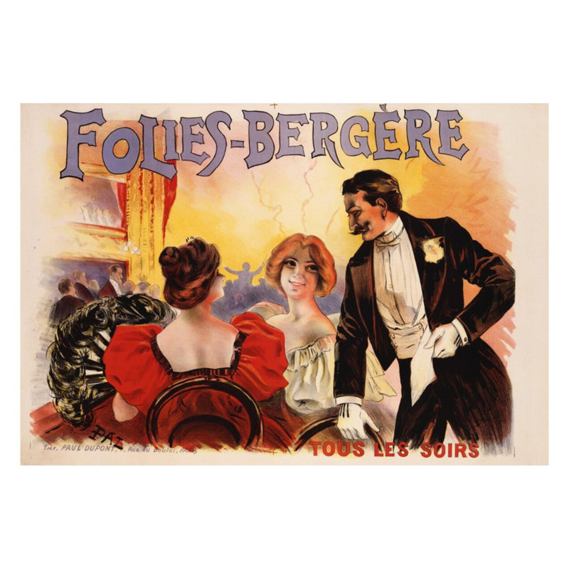 Folies-Bergere, affiche par Pal - Estampe numérique, H 22 po x l 28 po