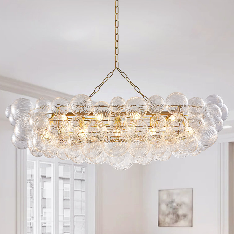 Calilynn Nordic Bubble Ball Swirled Glass Chandelier