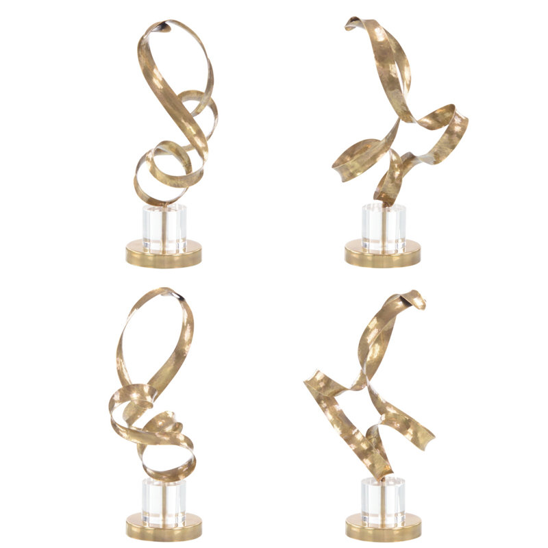 Antique Brass Sculptural Ribbons I