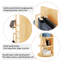 Miroir pivotant sur 360 ° avec support de rangement, miroir à cadre en bois pour la chambre à coucher et le salon