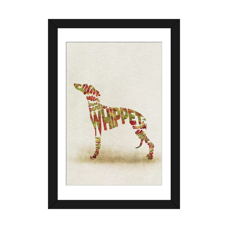 « whippet » par ayse deniz akerman, reproduction d’impression sur toile tendue, H 24 po x l 16 po x P 1 po, Blanc