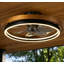 Ventilateur de plafond de style ferme avec lumière DEL Fandelier