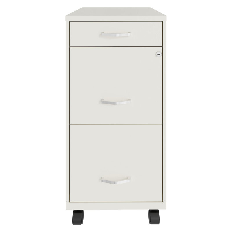 Armoire de rangement remplissante à 3 tiroirs, Blanc