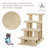 Multi-Level Carpeted Cat Scratching Post Pet Stairs