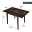 Table de salle à manger pliante pour 4 personnes mesurant 29,9 po x l 46,5 po x 30 po avec pieds en bois d'hévéa massif, espace de salon, petits espaces rectangulaires de style contemporain classique, mobilier de chambre-421749626