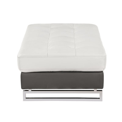 Oversized Gray Leather Sectional With Solid Wood And Shining Legs, Spacious Lounge Glistening Relaxing Spot