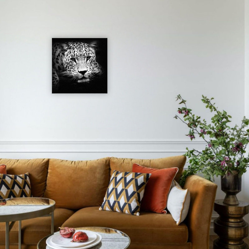 Art mural en toile noir, animaux sauvages