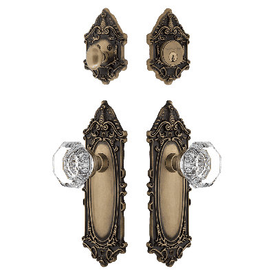 Nostalgic Warehouse Victorian Entry Set with Waldorf Crystal Knob