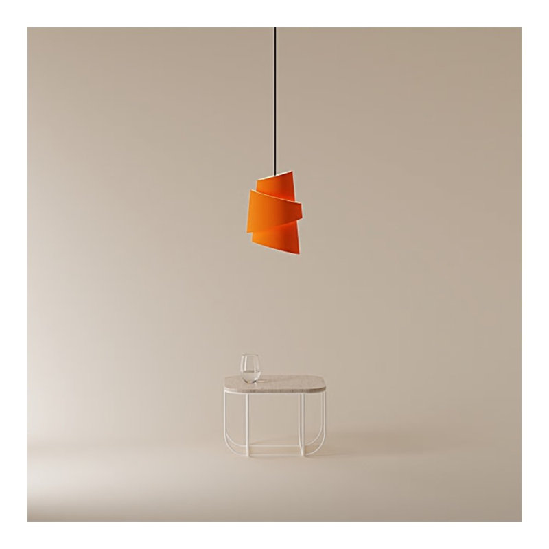 Croissant Pendant Light, Black, Persimmon