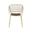Boghos 44cm H Metal Slat Back Armchair-628015687