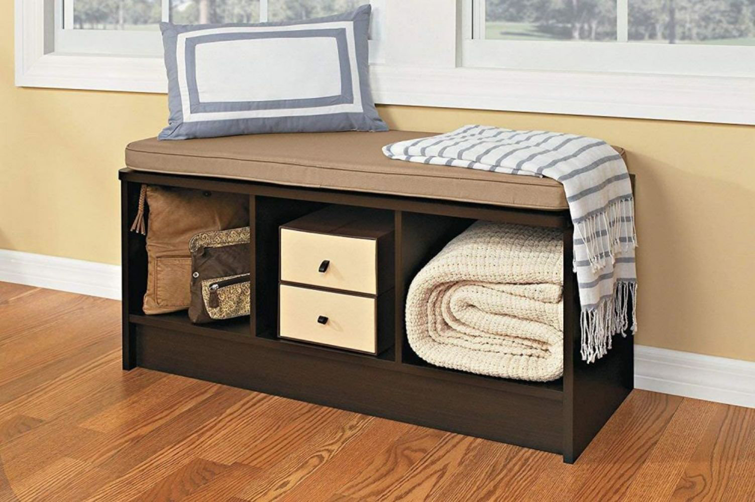Ebern Designs Cubeicals 3-Cube Storage Bench, White - Wayfair Canada