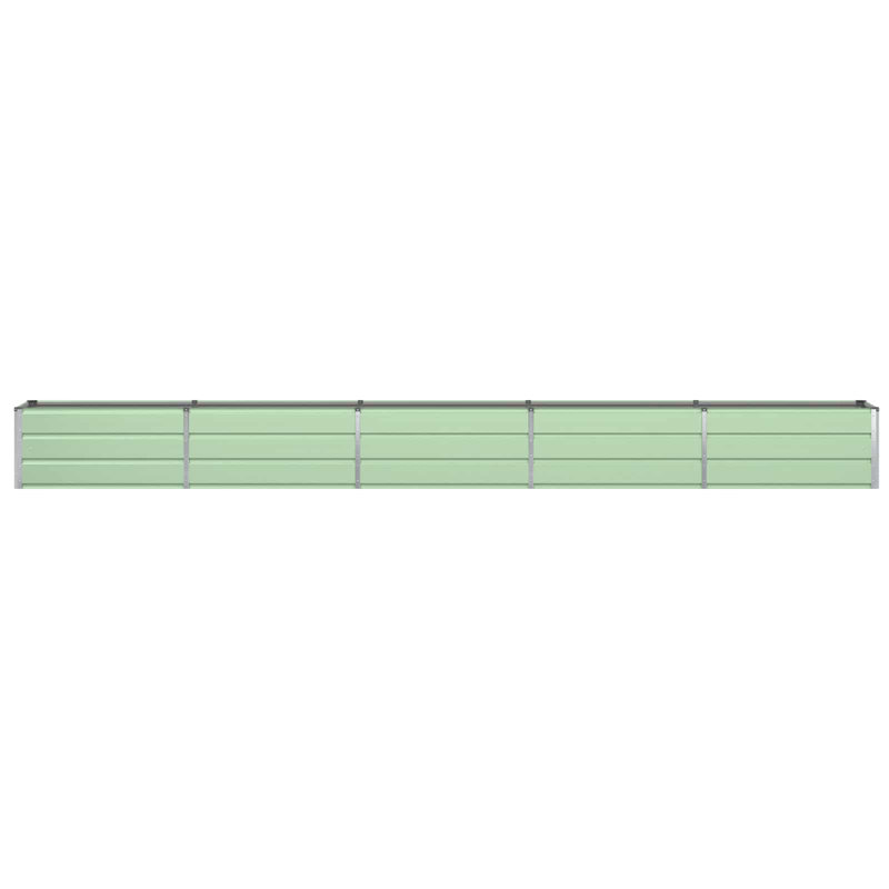 Planter Galvanised Steel, Pastel Green, 45cm H x 480cm W x 50cm D