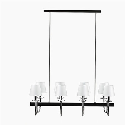8-head traditional pendant light, with drum-shaped lampshade
