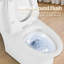 Toilette allongée en céramique, hauteur confort, 1,1 / 1,6 po, blanc, et siège en céramique T039wt