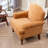 Modern Accent Chair with Retro Wooden Legs & Nailhead Trim-1261144261-1266631244-1249661471