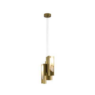 Transitional 3 Light LED Alabaster Pendant