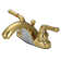 Kingston Brass Naples Two-Handle 3-Hole Deck Mount 4" Centerset Bathroom Faucet with Plastic Pop-Up