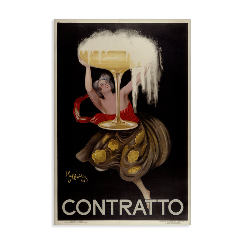Art antique sur toile, femme antique et champagne, design par Marcus Jules, H 36 po x l 24 po