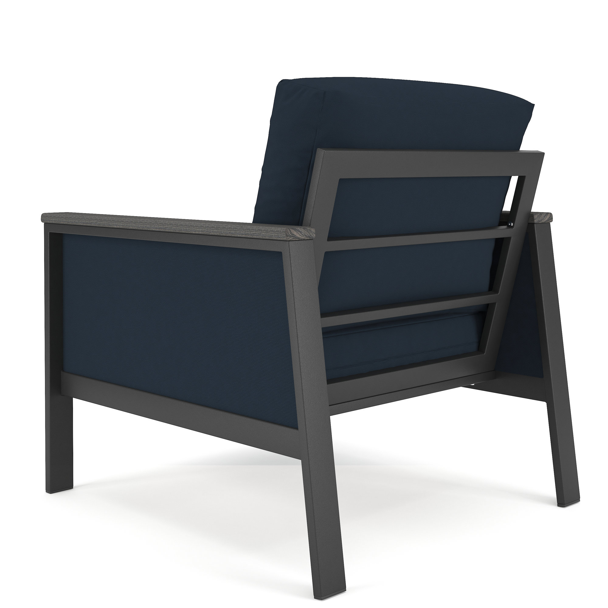 Townsend Metal Outdoor Lounge Chair with Sunbrella® Cushions, Canvas Navy