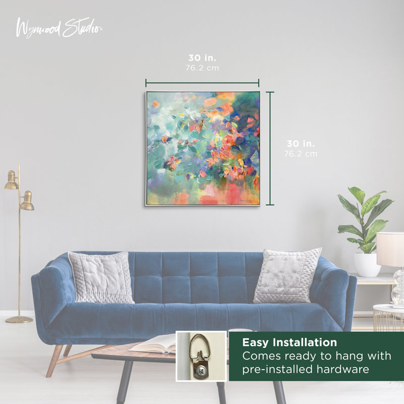 Midsummer Flower Crown Abstract Textured Framed Art