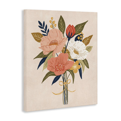 «Peach Floral Bouquet», art mural par Lisa Nohren