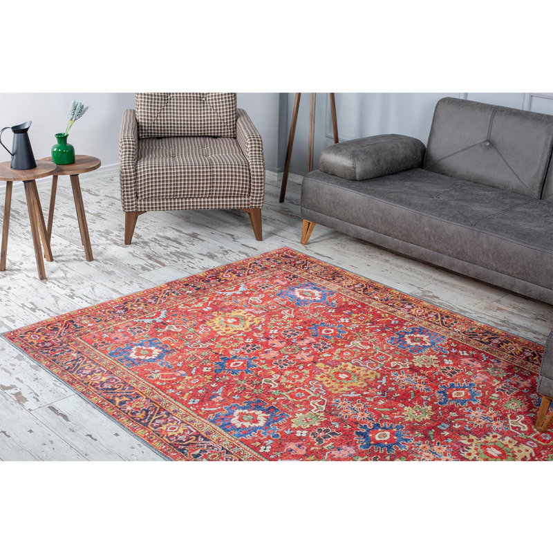 Luxurious Machine Washable Carpet, 100% Polyester, 7.5 x 10.8 Feet | Pile Height: 0.2 Inches, 1850 g/m² | Recycled Poly Cotton Underside, Easy Care, Perfect for Living Room & Bedroom, Soft & Durable Design