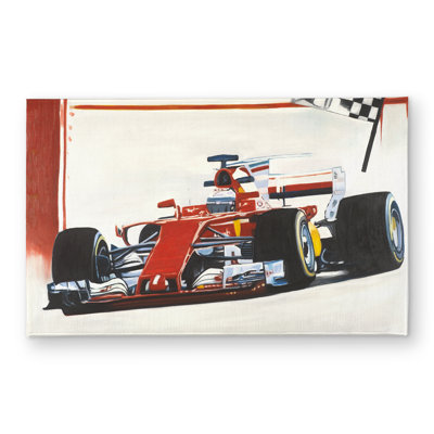 Motorsport Man Cave Red Indoor Outdoor Door Mat | Home Decor