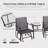 Outdoor Glider Chairs With Coffee Table, Patio 2-Seat Rocking Chair Swing Loveseat With Breathable Sling For Backyard, Garden And Porch-1954526707