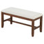 Ensemble de table de salle à manger 6 pièces en bois extensible 78 pouces avec banc et 4 chaises, espresso et beige