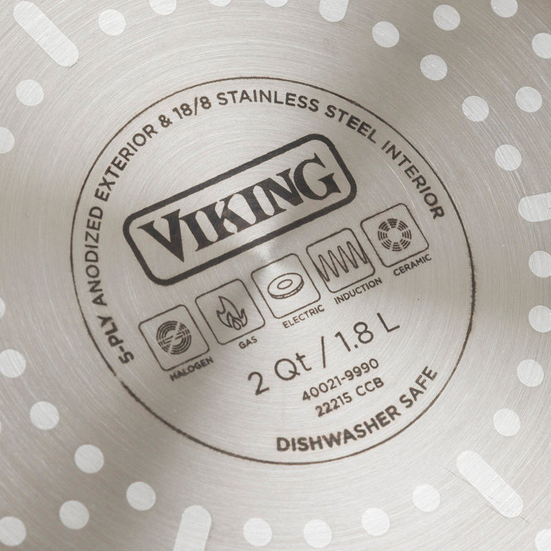Batterie de cuisine en acier inoxydable anodisé dur 10 pièces Viking