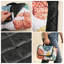3-Layer Padded Insulated Waterproof Picnic Blanket with Leaf Print, Foldable Washable Durable Outdoor Beach Mat with Carry Handle, Portable Rug for Camping, Garden & Family Picnics