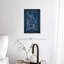 Chaise de barbier, brevet bleu sur toile-810924670