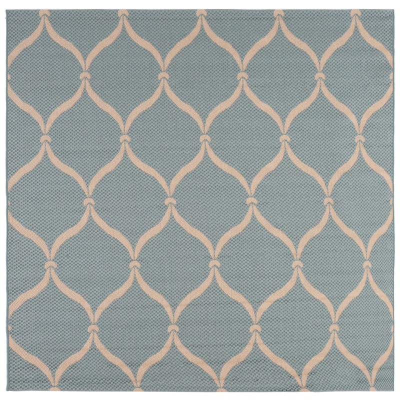 Palmetto Geometric Indoor/Outdoor Rug, 6'-7" X 6'-7" Square