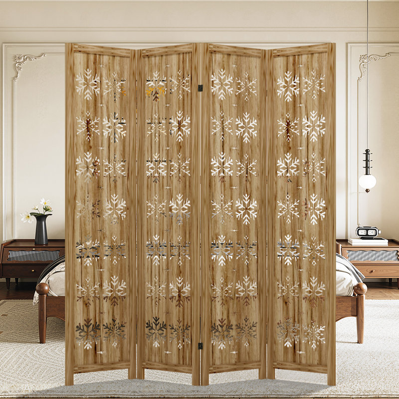 Cloison pliante en bois massif Lila, 4