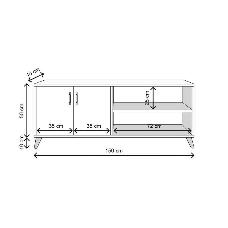 Weatogue Unfinished TV Stand for TVs up to 50"