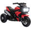 Moto pour tout-petits à finition rouge avec roues à traction élevée, musique, klaxon et phares, L 33,75 x l 16,5 x H 20,5