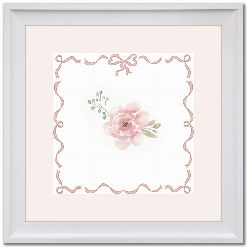 Rose, art mural sur toile