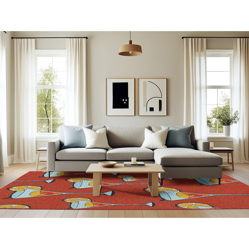 Tapis rouge / vert Olanta, Rectangle 6 pi x 9 pi